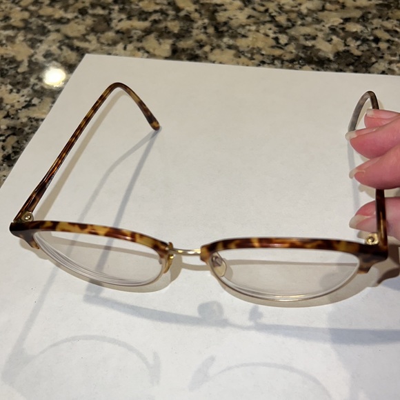Giorgio Armani wire rim & tortoise shell frames w/glass case - Picture 10 of 17